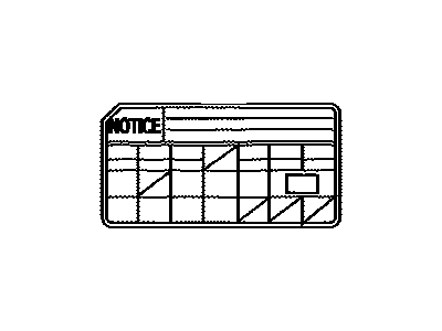 Toyota 82683-04041 Label, Fuse Block No