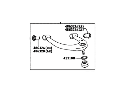 Toyota 48610-04021 Suspension Control Arm Assembly