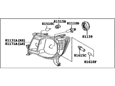 Toyota 81150-04181 Driver Side Headlight Assembly