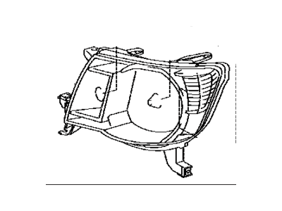 Toyota 81130-04163 Passenger Side Headlight Assembly