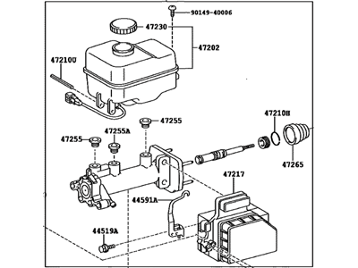 Toyota 47025-04030 Brake Master Cylinder Sub-Assembly