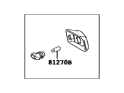 Toyota 81270-0C022 Lamp Assembly, License Plate