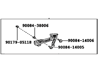 Toyota 69203-04010 Frame Sub-Assy, Rear Door Outside Handle, RH