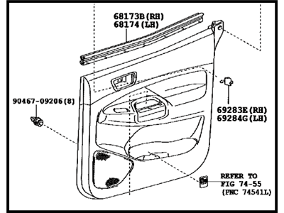 Toyota 67630-04082-B2 Panel Assembly, Rear Door