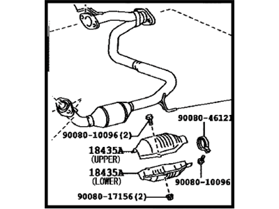 Toyota 17450-0P230 Front Exhaust Pipe Assembly No.2