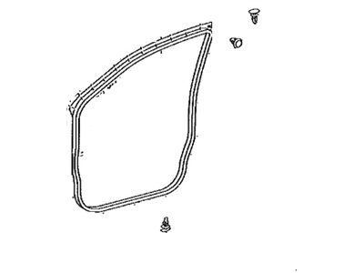 2005 Toyota Tacoma Weather Strip - 67861-04030