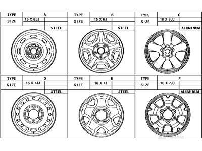 Toyota Spare Wheel - 42611-04160