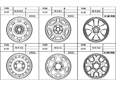 2012 Toyota Tacoma Spare Wheel - 42611-AD041