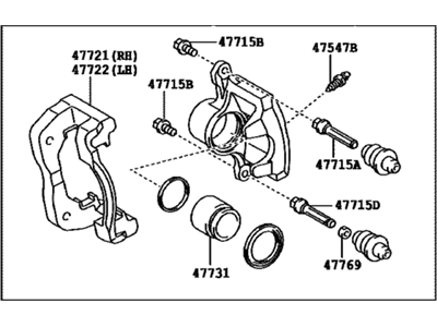 Toyota 47730-04080 Cylinder Assy, Front Disc Brake, RH