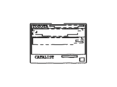 Toyota 11298-31100 Label, Emission Control Information