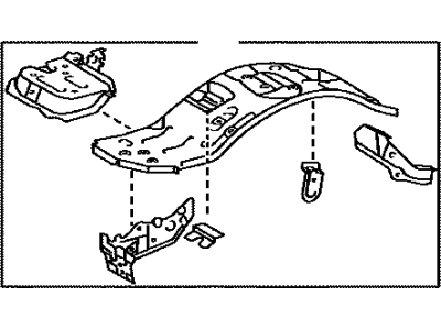 Toyota 53712-04902 Apron, Front Fender, LH