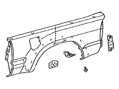 Toyota 65600-04902 Panel Assy, Rear Body Side, LH