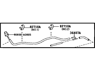 Toyota 36407-04020 Hose Sub-Assembly, Trans