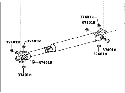 Toyota 37100-04320 Propelle Shaft Assembly W/Center Bearing