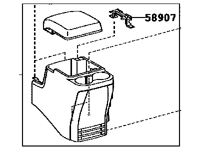 Toyota 58910-AD040-B0 Box Assy, Console, Rear