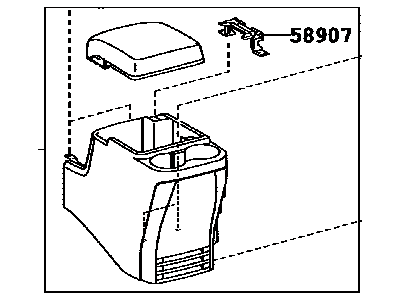 Toyota Tacoma Center Console Base - 58910-AD030-B0