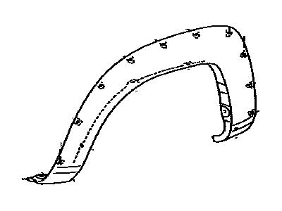 Toyota 75088-04050-J0 Moulding, Quarter Panel Wheel Opening, LH