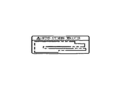 Toyota 74552-04020 Label, Safety Caution