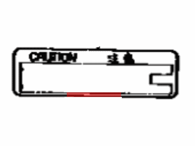 Toyota 16481-01010 Plate, Radiator Reserve Tank Caution 16481-01010 Toyota Plate, Radiator Reserve Tank Caution Illustration 1 of 1
