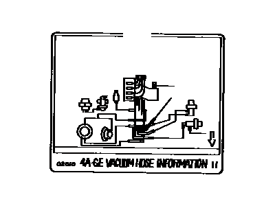 Toyota 17792-01090 Engine Vacuum Hose Information Plate 17792-01090 Toyota Engine Vacuum Hose Information Plate Illustration 1 of 1