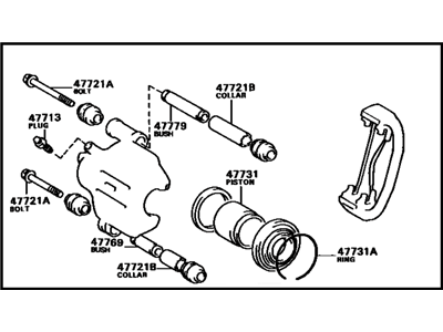 1988 Toyota Corolla Brake Caliper - 47730-02020