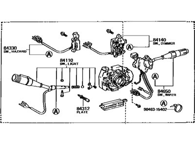 Toyota 84310-01020 Switch Assy, Turn Signal