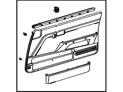 Toyota 67620-02050-P1 Board Sub-Assembly, Front Door Trim, LH