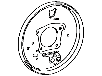 Toyota 47043-32010 Brake Backing Plate Sub-Assembly, Rear Right