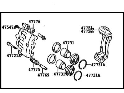 1987 Toyota Camry Brake Caliper - 47730-20240