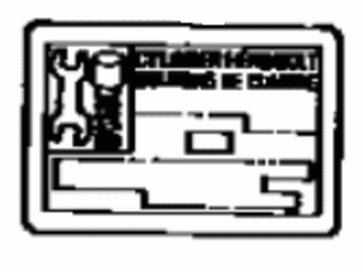 Toyota 11284-74020 Plate, Engine Bolt Information