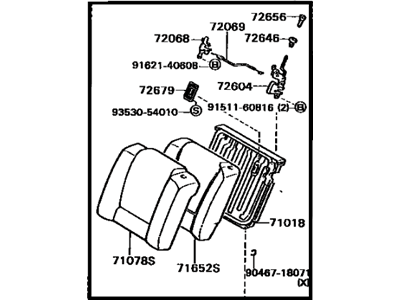 Toyota 71490-20312-05 Back Assembly, Rear Seat, LH