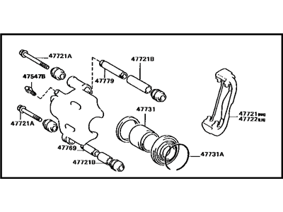 1987 Toyota Celica Brake Caliper - 47750-20191