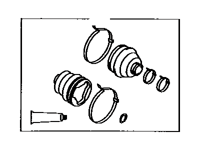 Toyota 04438-32030 Front Cv Joint Boot Kit