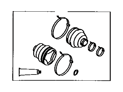 Toyota 04438-20050 Front Cv Joint Boot Kit