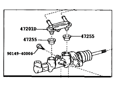 Toyota 47201-47040 Brake Master Cylinder Sub-Assembly