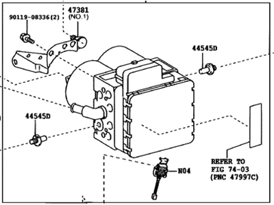 Toyota 44500-47140 ACTUATOR Assembly, Brake