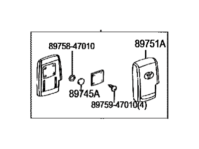 2004 Toyota Prius Car Key - 89904-47010