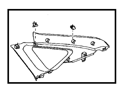 Toyota 62480-47020-B0 Garnish Assy, Roof Side, Inner LH