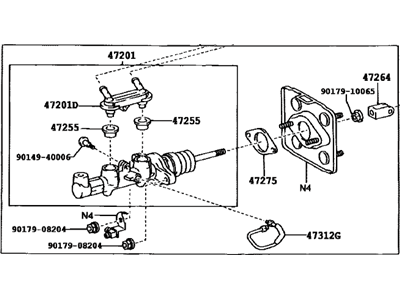 2004 Toyota Prius Brake Master Cylinder - 47200-47020