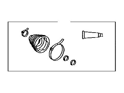 Toyota 04437-47020 Front Cv Joint Boot, Left