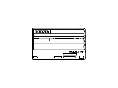 Toyota 11298-21101 Label, Emission Control Information