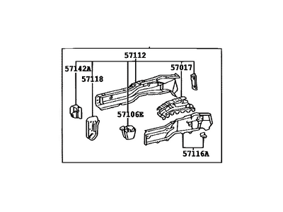 Toyota 57102-47900 Member Sub-Assy, Front Side, LH