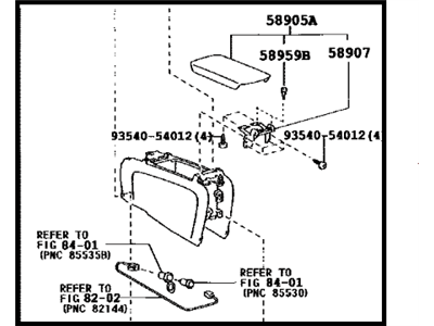 2006 Toyota Prius Center Console Base - 58901-47030-B0