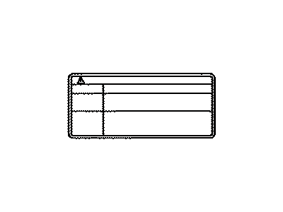 Toyota 11285-21020 Label, Coolant System Notice