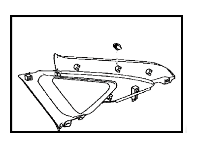 Toyota 62470-47050-B0 Garnish Assy, Roof Side, Inner RH