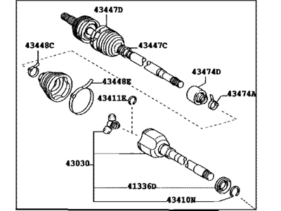 Toyota Prius Axle Shaft - 43410-47020