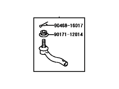 Toyota 45046-49145 Tie Rod End Sub-Assembly, Right