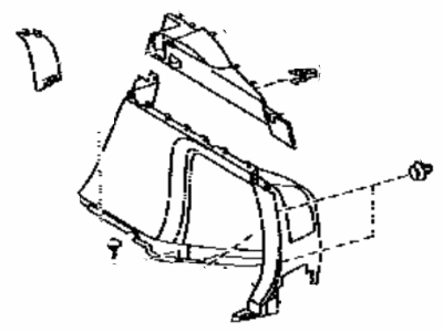 Toyota 64730-47010-A1 Panel Assy, Deck Trim Side, RH