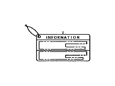 Toyota 16299-21010 Label, Water Pump Information