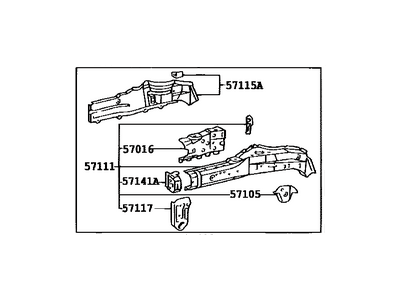 Toyota 57101-47900 Member Sub-Assy, Front Side, RH